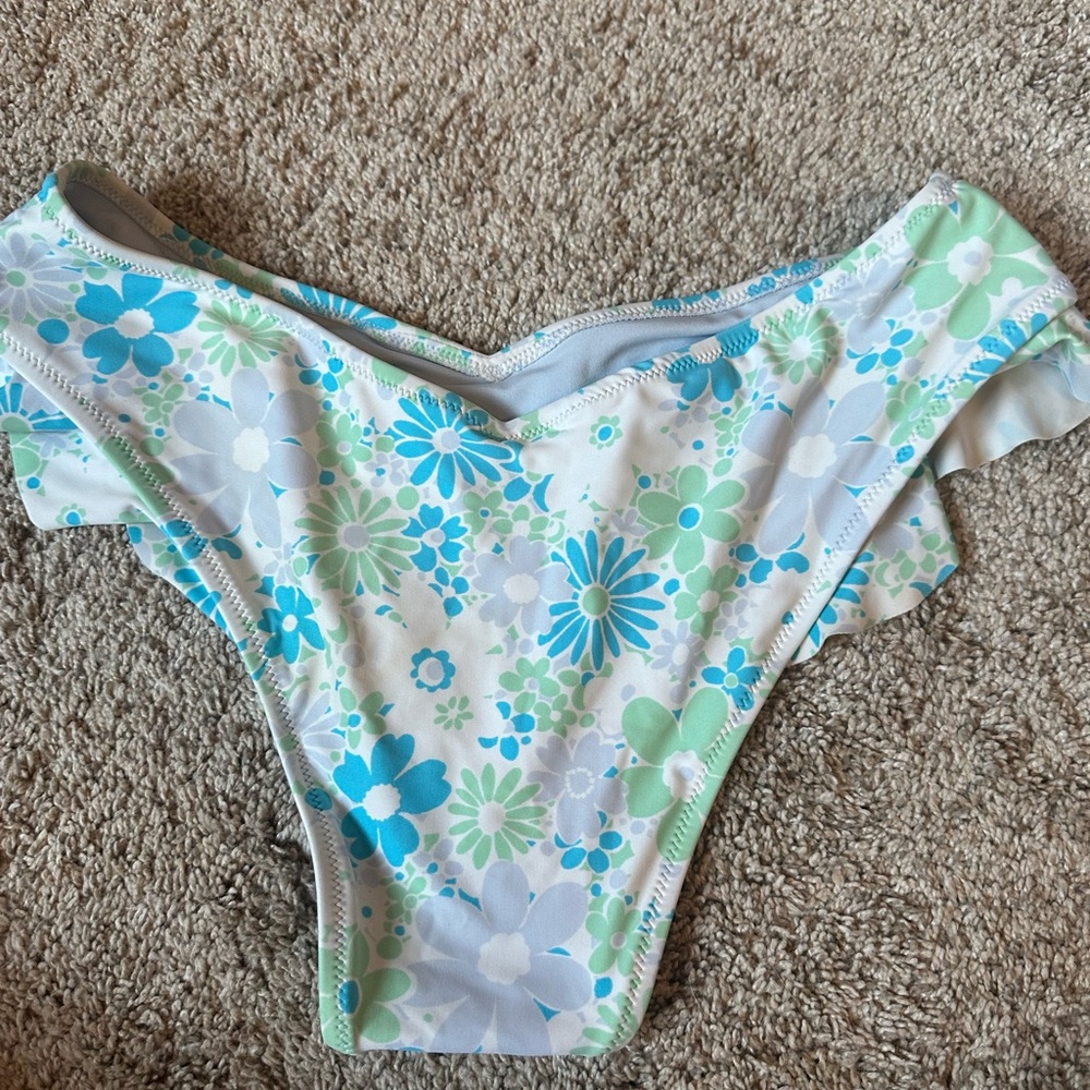 Floral Ruffle Bikini Bottom - Picture 4 of 4